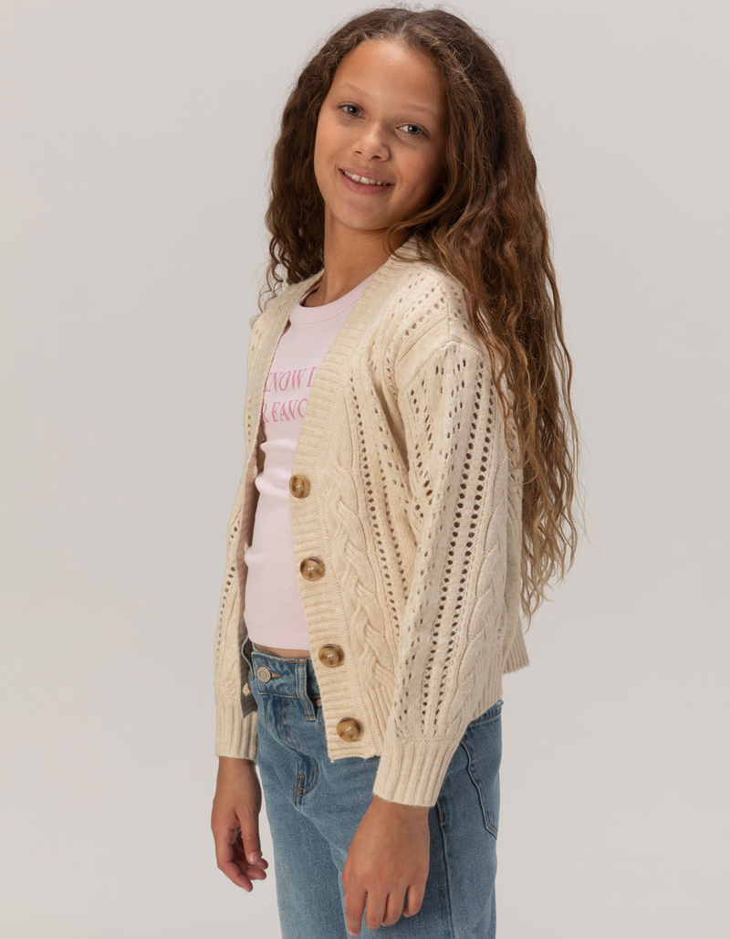 FULL TILT Cable Girls Cardigan image number 2