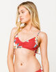 ROXY Printed Beach Classics Athletic Triangle Dark Red Bikini Top image number 1