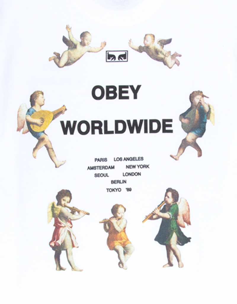 OBEY Angels Above Mens Boxy Tee image number 2