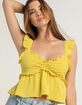 TIMING Ruffle Cinch Womens Babydoll Top image number 1