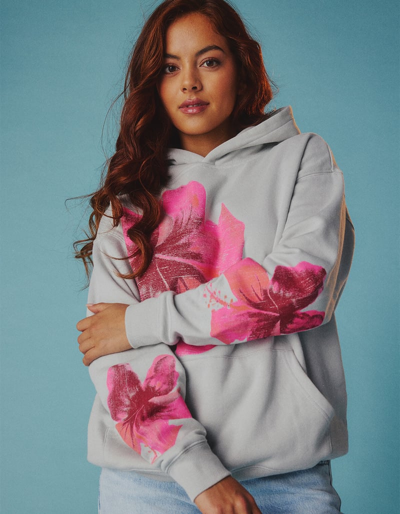 FULL TILT Hibiscus Womens Hoodie image number 6