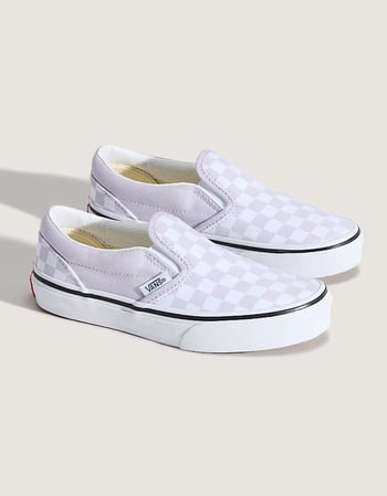 VANS Checkerboard Girls Classic Slip-On Shoes Alternative Image