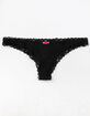 FULL TILT Rib Lace Black Bikini Panties image number 1