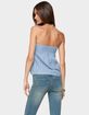 EDIKTED Narnie Striped Strapless Wrap Top image number 3