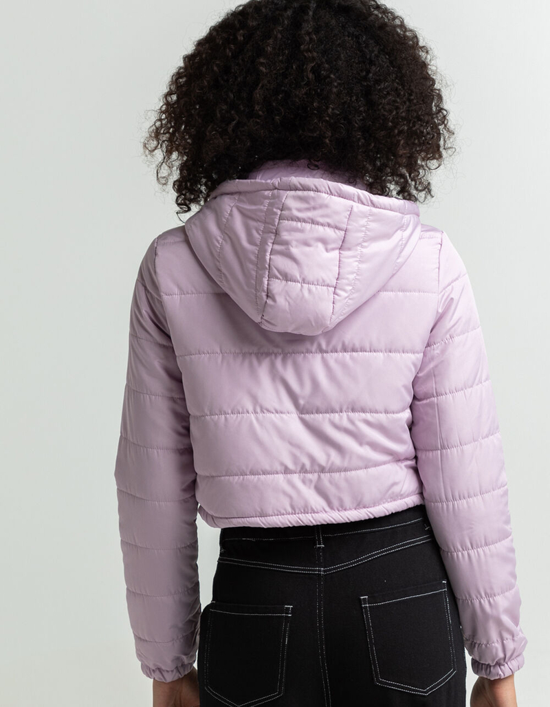 FULL TILT Womens Cropped Hooded Puffer Jacket image number 2