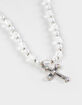 FULL TILT Beaded/Pearl Layered Cross Necklace image number 2