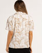 FULL TILT Tropical Floral Womens Boyfriend Shirt image number 3