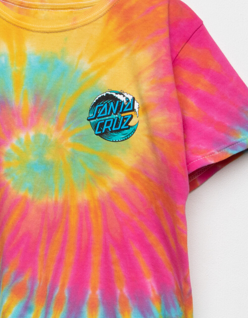 SANTA CRUZ Wave Dot Girls Tie Dye Tee image number 4