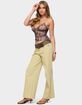 EDIKTED Embroidered Asymmetric Printed Mesh Top image number 4