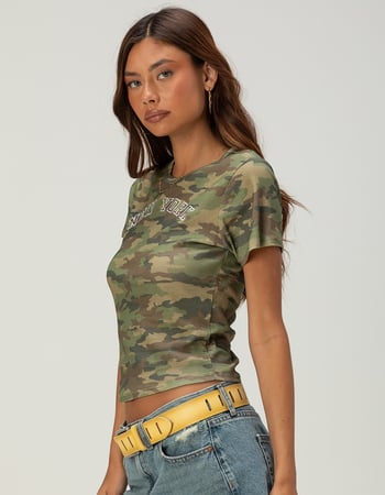 RSQ Womens New York Camo Baby Tee Alternative Image