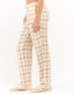 SKY & SPARROW Womens Plaid Pajama Pants image number 3