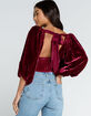 FREE PEOPLE Velvet Open Back Womens Top image number 2
