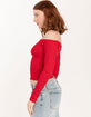 RSQ Womens Off Shoulder Long Sleeve Top image number 4