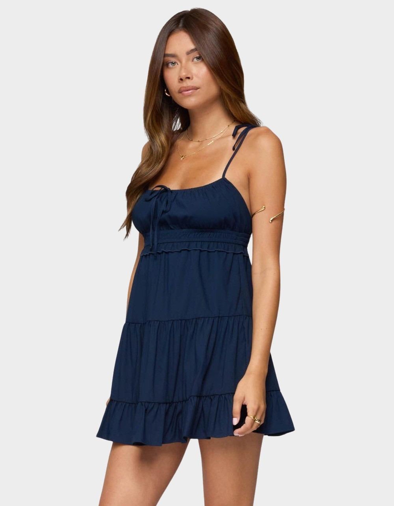 EDIKTED Sontana Ruched Tiered Mini Dress image number 1