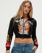 ED HARDY Tiger Flame Womens Crop Zip-Up Hoodie image number 3