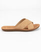 SODA Crisscross Womens Tan Slide Sandals image number 3