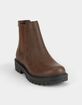 SODA Flat Womens Brown Chelsea Boots image number 1