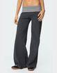 EDIKTED Meggy Striped Fold Over Pants image number 1
