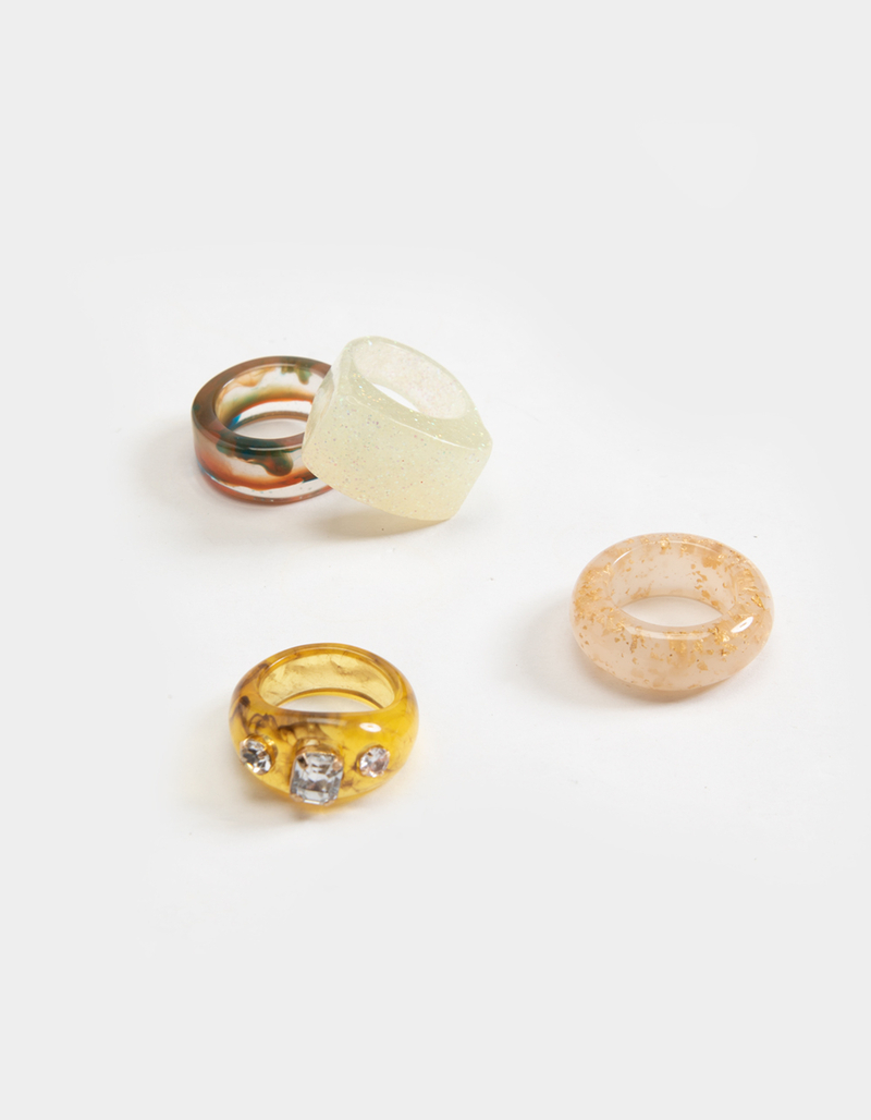 FULL TILT 4 Piece Neutral Acrylic Ring Set image number 0