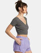 RVCA Smitten V-Neck Crop Top image number 3