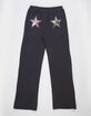 FULL TILT Plaid Stud Star Girls Wide Leg Sweatpants image number 2