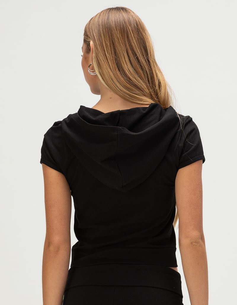 FULL TILT Womens Zip-Up Short Sleeve Hoodie image number 3