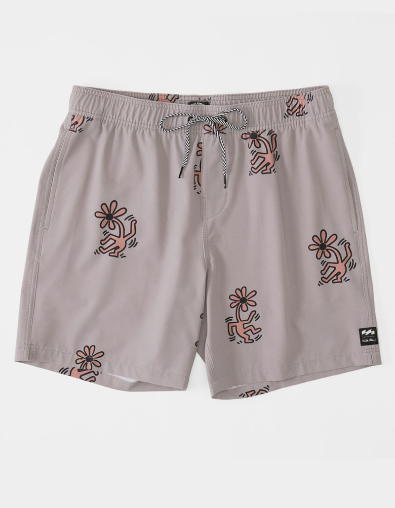 BILLABONG x Keith Haring Flower Dance Layback Mens 17" Boardshorts image number 0