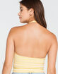 FULL TILT Seamless Stripe Womens Yellow Halter Top image number 4