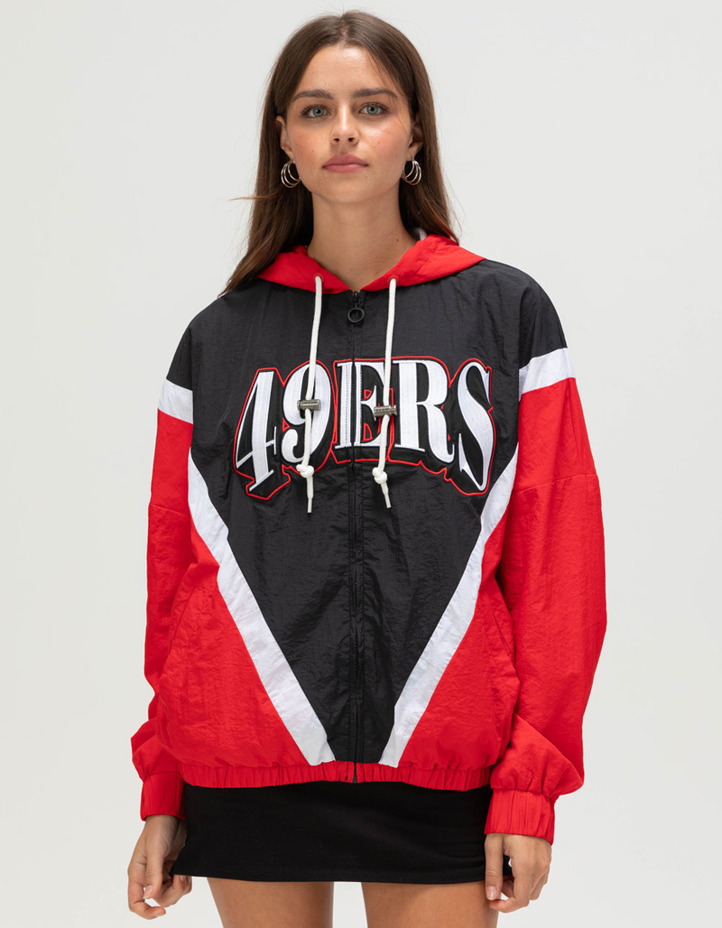WEAR BY ERIN ANDREWS San Francisco 49ers Womens Windbreaker Jacket image number 0