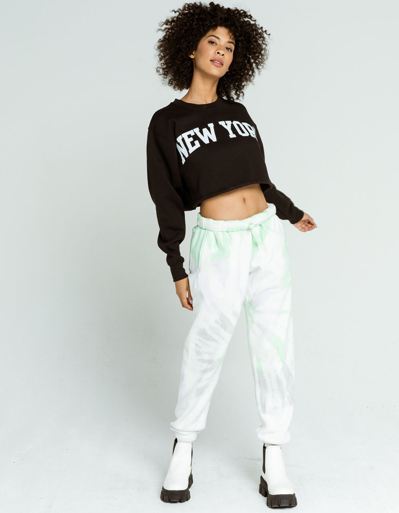 FULL TILT New York Womens Crop Sweatshirt image number 3