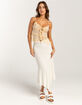 FULL TILT Low Rise Asymmetrical Lace Womens Midi Skirt image number 1