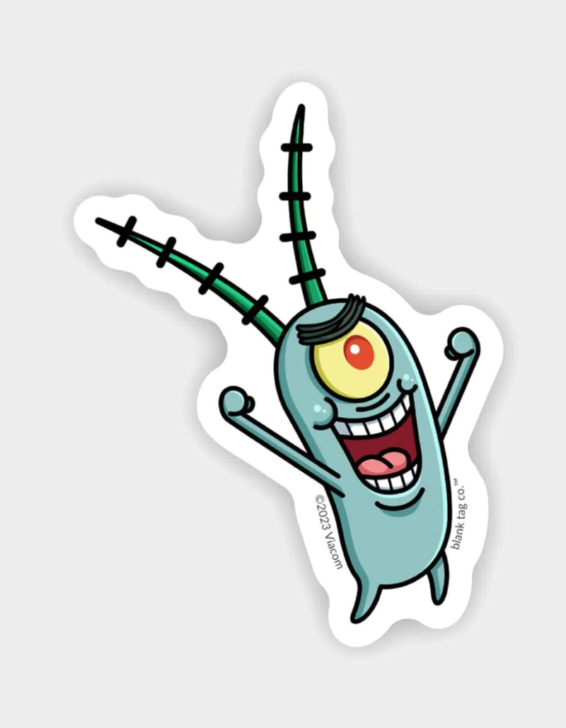 BLANK TAG CO. The Sheldon J. Plankton Sticker image number 0