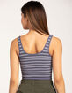 FULL TILT Seamless Stripe V-Neck Womens Rib Tank Top image number 3