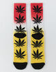 HUF Plantlife Gradient Dye Yellow Mens Crew Socks image number 2