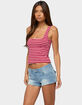 EDIKTED Striped Built In Bra Tank Top image number 2