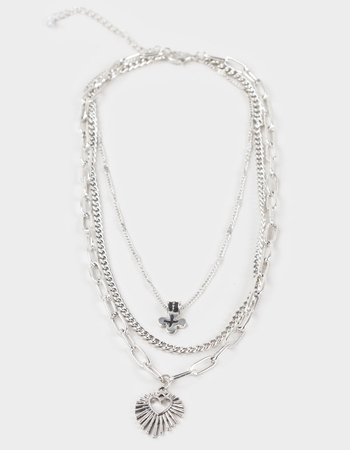 FULL TILT Layered Heart Pendant Necklace Primary Image