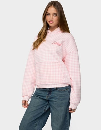 EDIKTED Edikted Gingham Oversized Hoodie Alternative Image