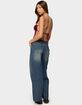 EDIKTED Niah Lace Up Low Rise Baggy Jeans image number 4