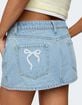 EDIKTED Eyelet Bows Denim Mini Skirt image number 4