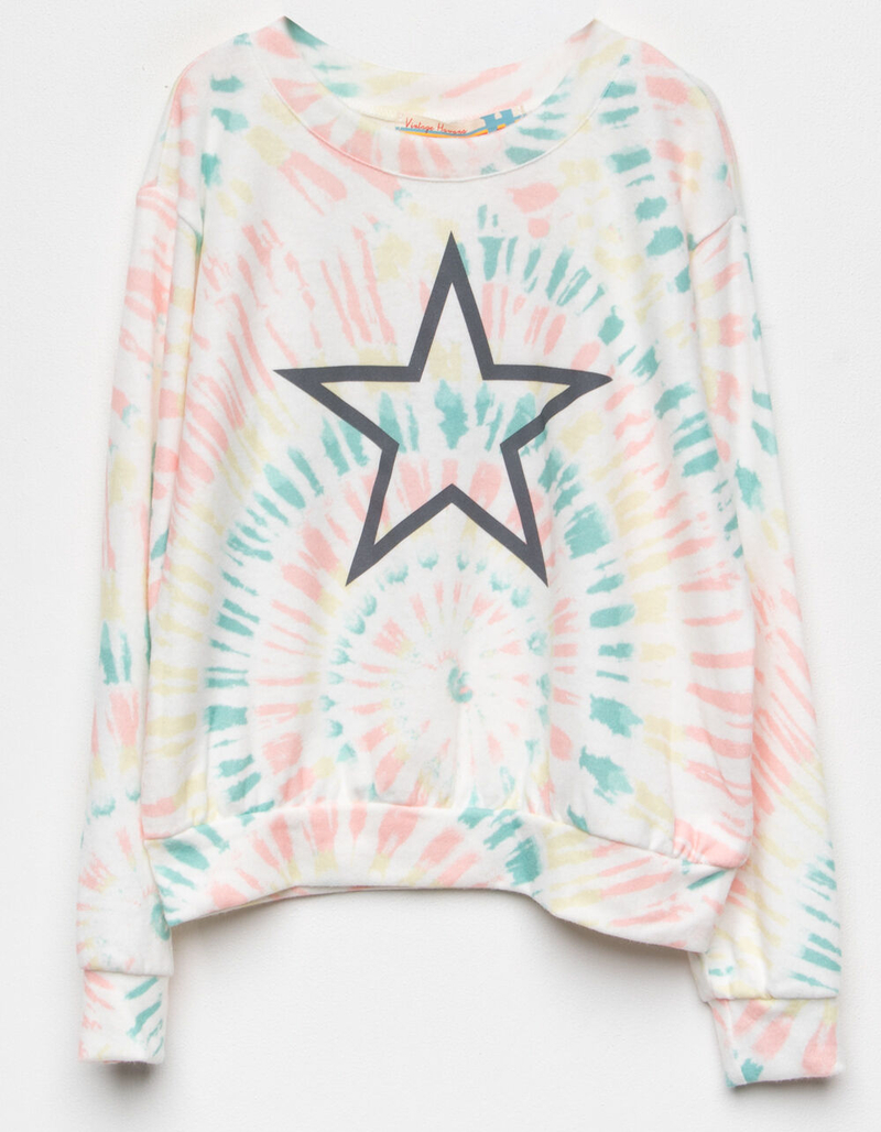 VINTAGE HAVANA Sunburst Star Girls Crew Sweatshirt image number 0