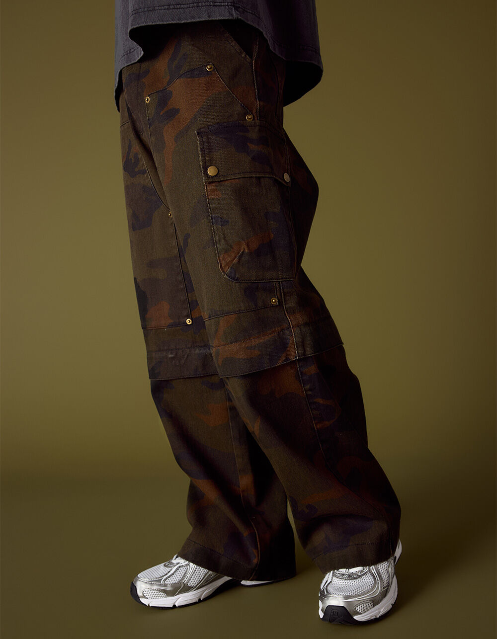 RSQ Mens Extra Baggy Zip Off Cargo Pants - CAMO | Tillys