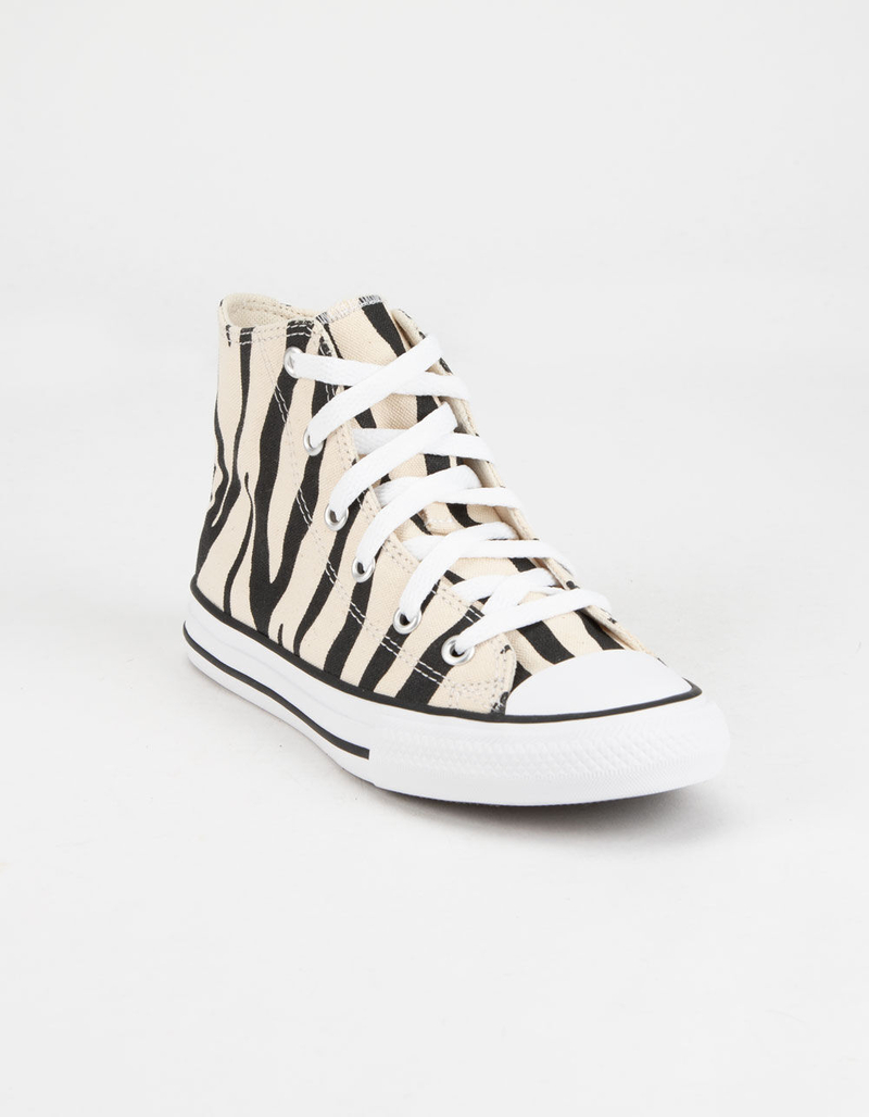 CONVERSE Chuck Taylor All Star Zebra Print Girls High Top Shoes image number 1
