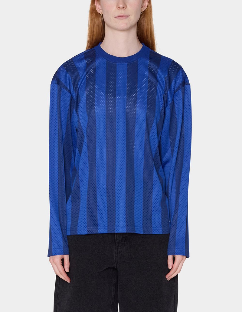 OBEY Bound Mesh Stripe Womens Long Sleeve Tee image number 0