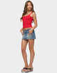 EDIKTED Seffie Low Rise Stretchy Denim Micro Skort image number 4