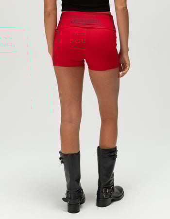 VON DUTCH Womens Fold Over Shorts Alternative Image