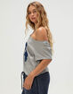 RSQ Womens Off The Shoulder 14 Tee image number 3