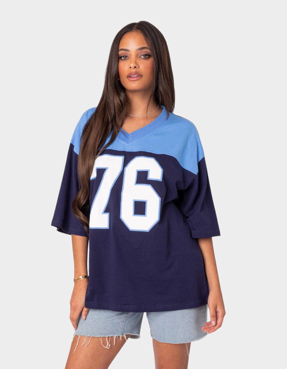 EDIKTED 76 Oversized Tee - NAVY | Tillys