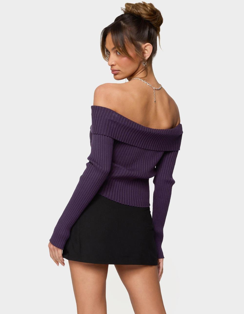 EDIKTED Lauren Knit Foldover Top image number 2