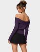 EDIKTED Lauren Knit Foldover Top image number 3