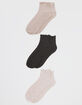 FULL TILT 3 Pack Ruffle Womens Ankle Socks image number 1